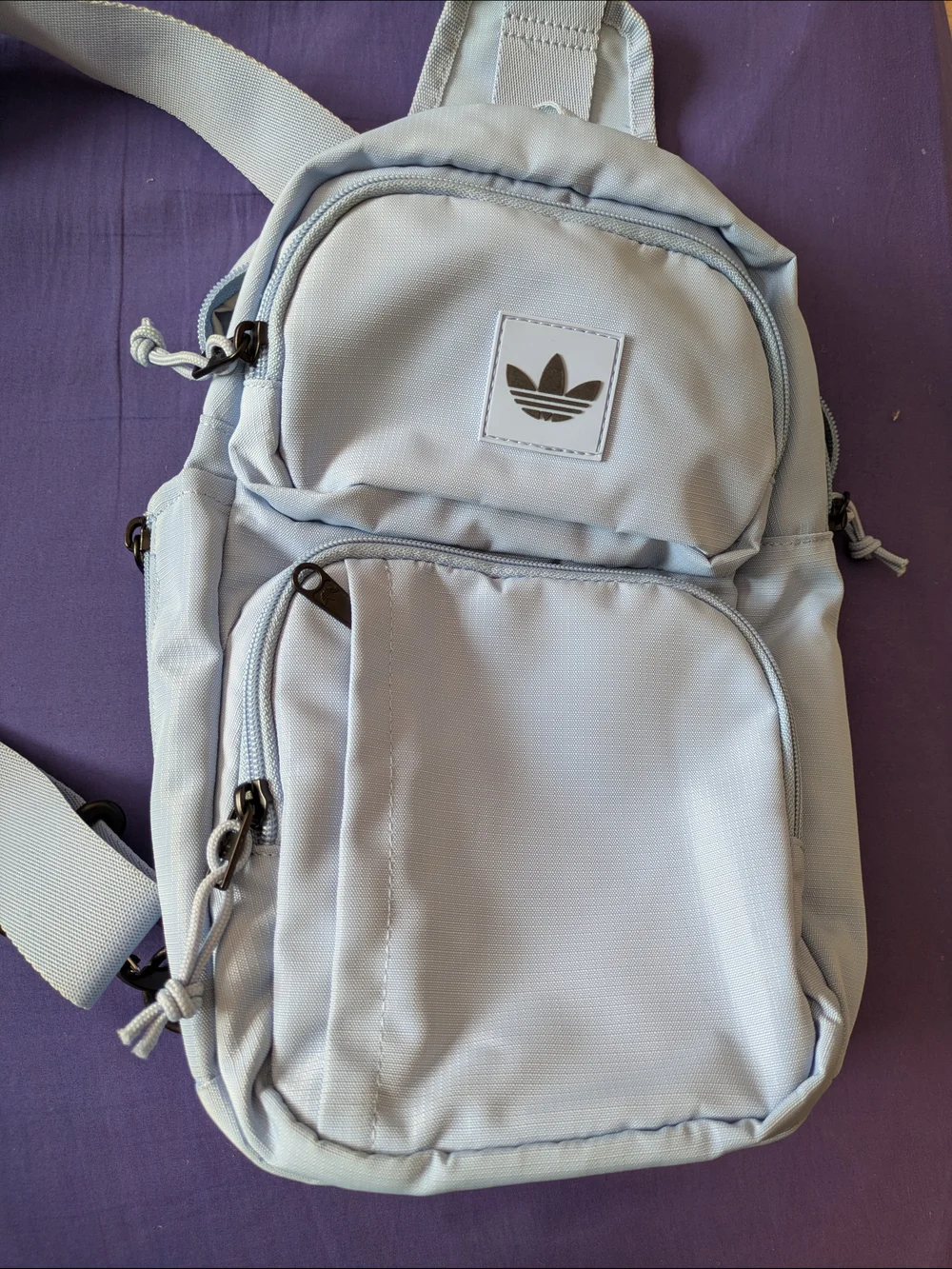 Adidas Men’s Solid Light Blue Mini Backpack Sling